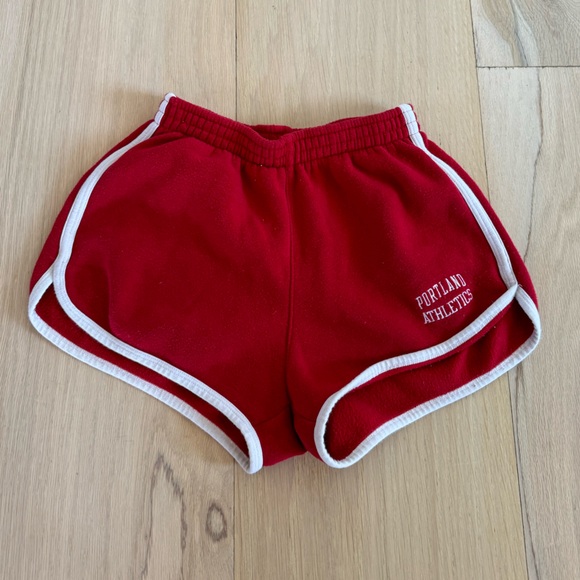Brandy Melville Pants - Brandy Melville Red Portland Athletics Gym Shorts Size Small